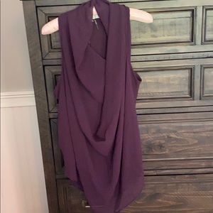 Fate sleeveless shirt eggplant color